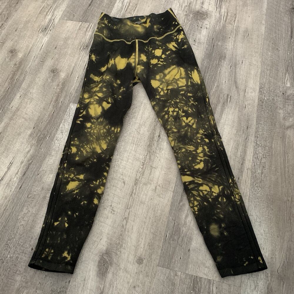 Good American Essentials Golden Olive Tie Dye Seamless Leggings Size 3/4 - Picture 6 of 6